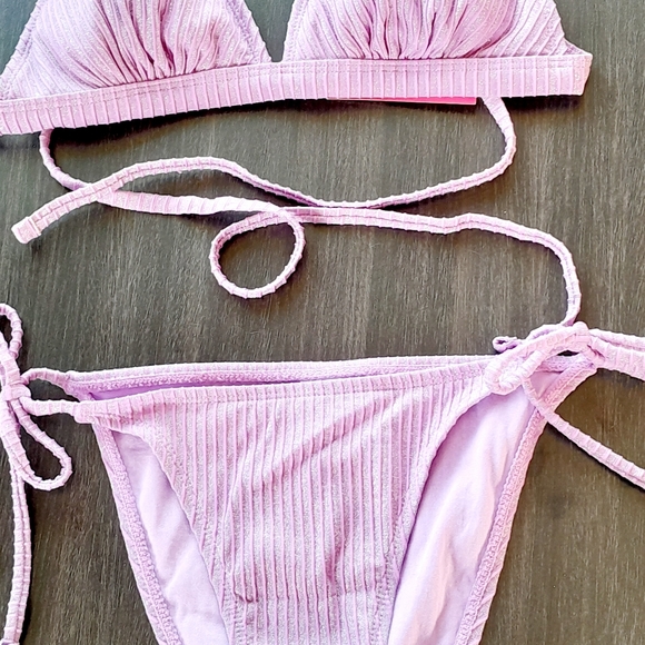 New Wonens Cute Lavender Purple Two Piece Bakini Set - Picture 6 of 6